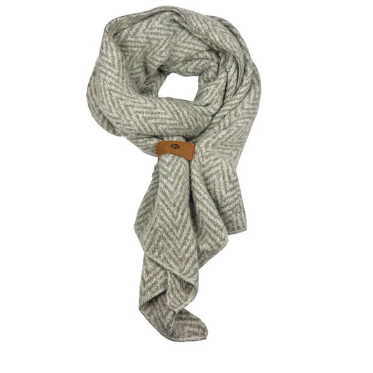 Crocheted scarf sage green