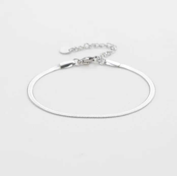 Stainless steel armband snake (zilver)