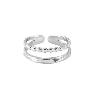 Dubbele ring (zilver)
