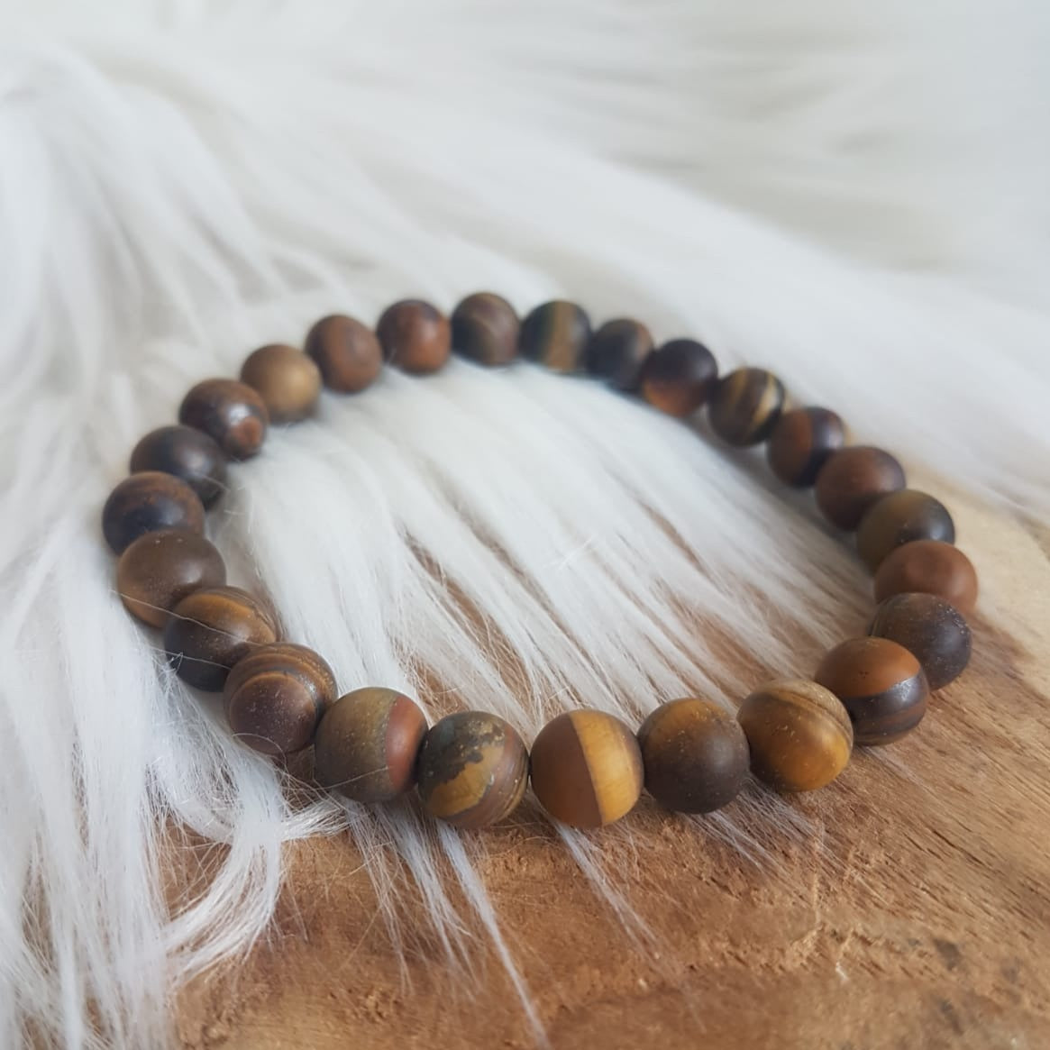 Herenarmband met Frosted Tiger Eye