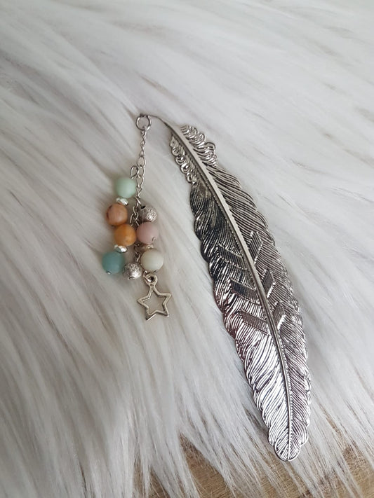 Bookmark with Amazonite and star charm