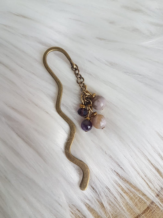 Bookmark with Amethyst and Purple stone