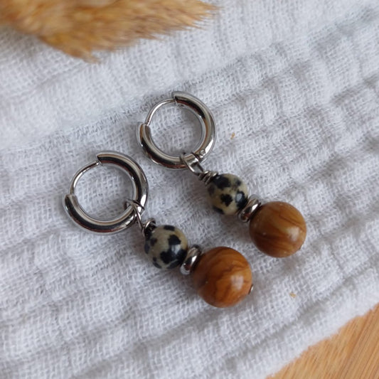 Earrings with Sodalite