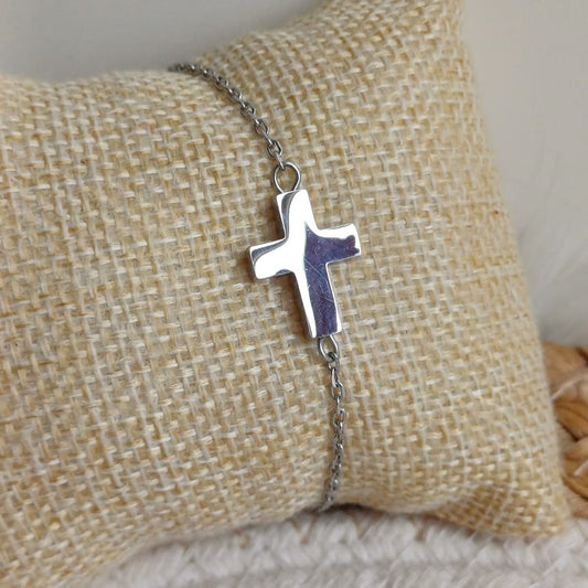 RVS armband met kruisje
