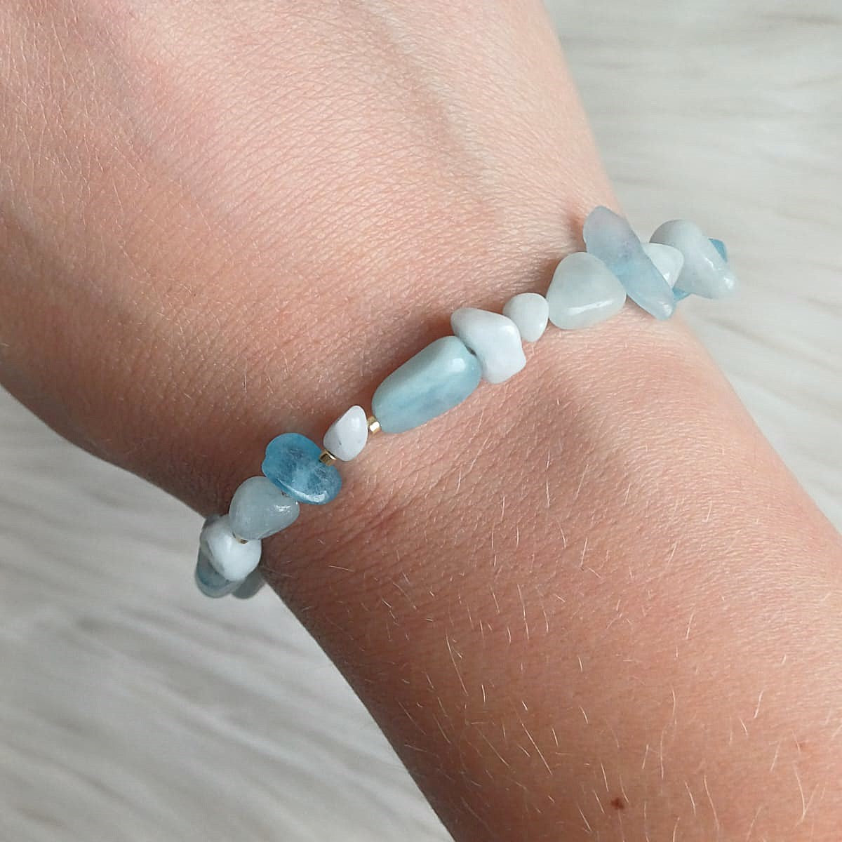 Armband met Aquamarijn
