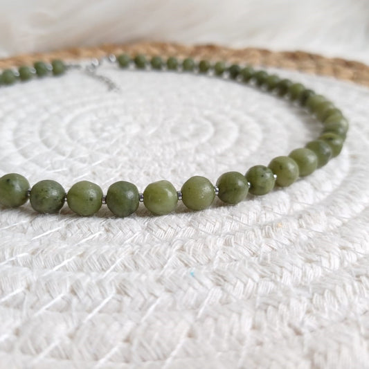 CreEZions ketting met groene Jade