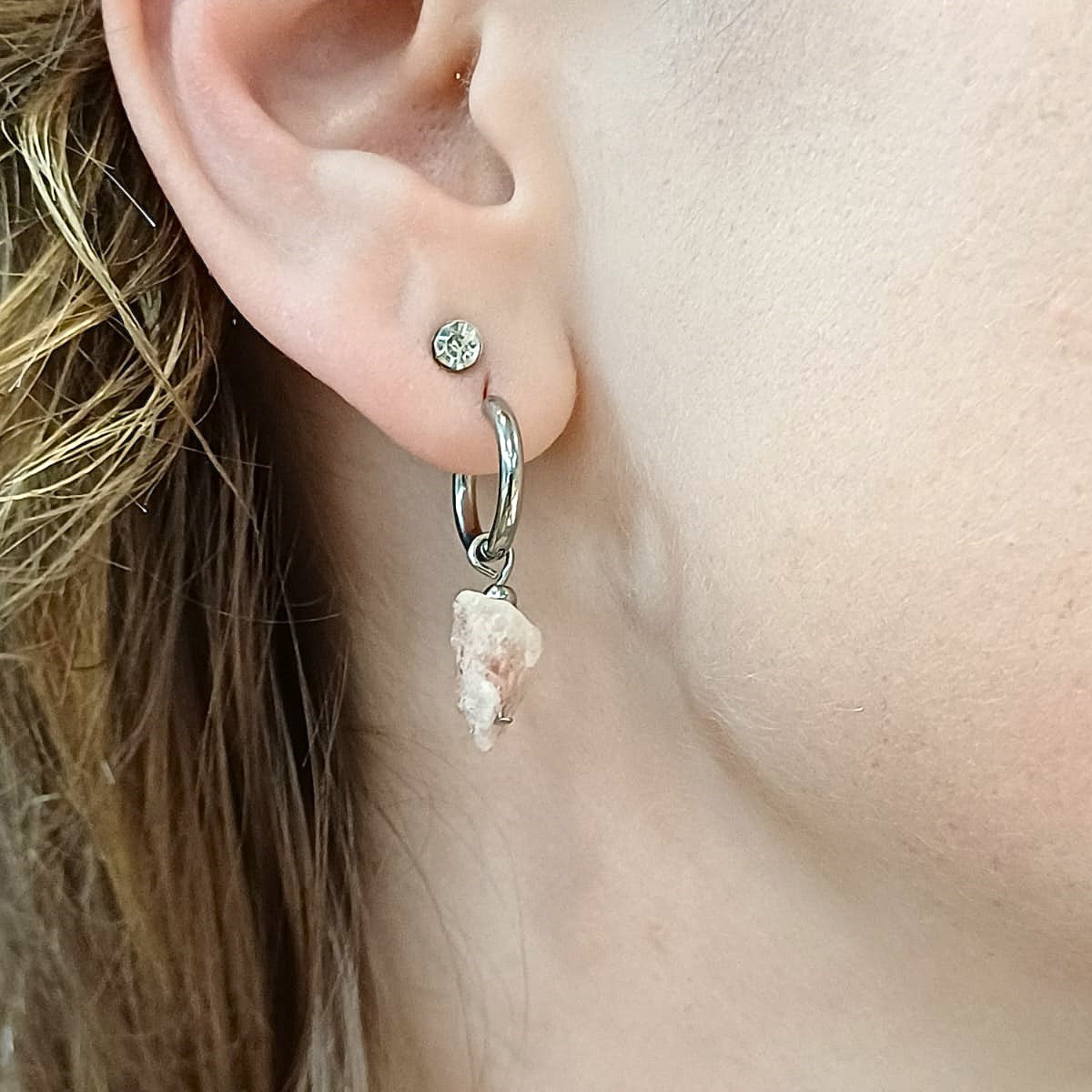 Oorringen zilver RVS