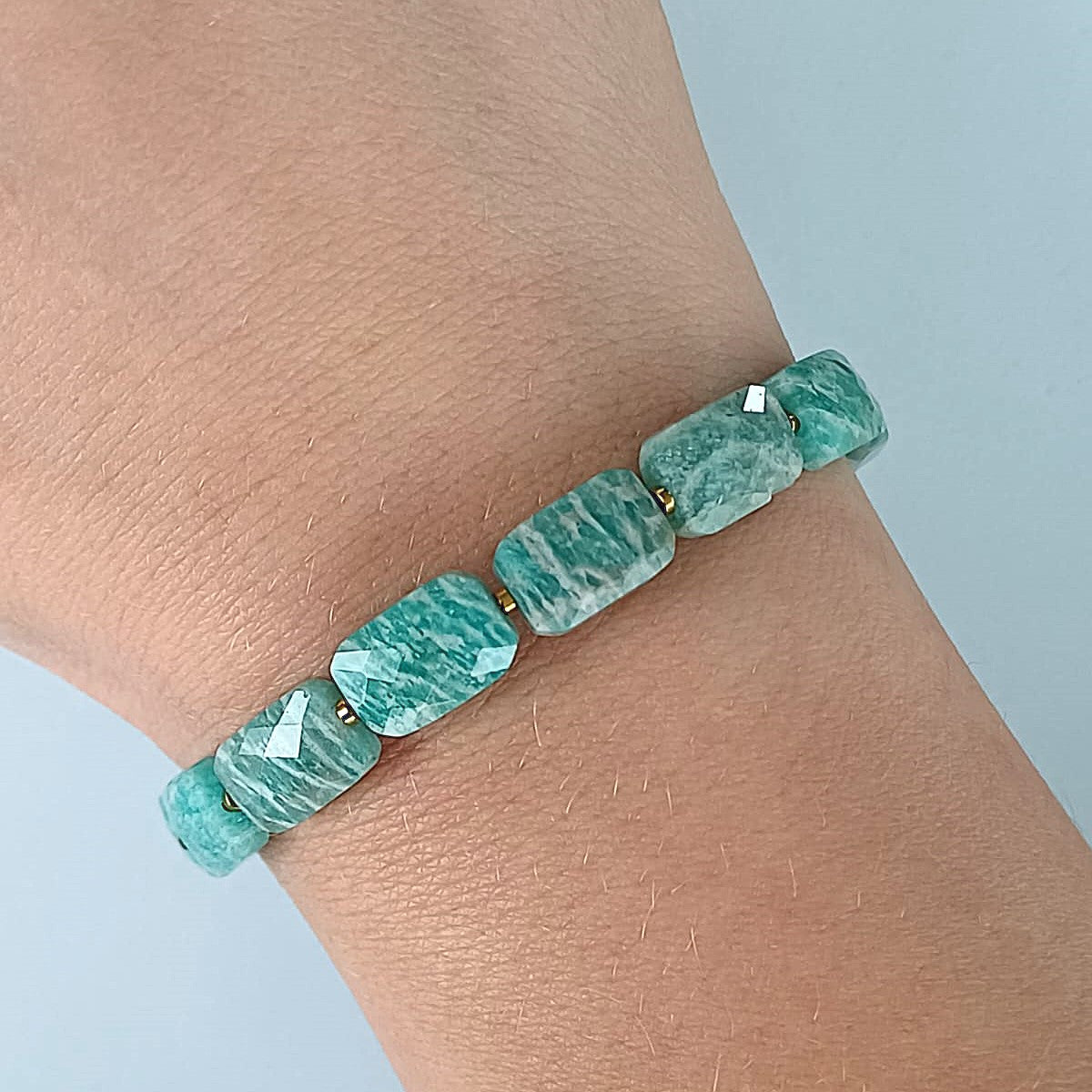 CreEZions dames armband met amazoniet