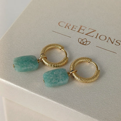 CreEZions oorbellen met Amazoniet