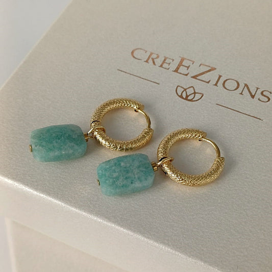 CreEZions oorbellen met Amazoniet