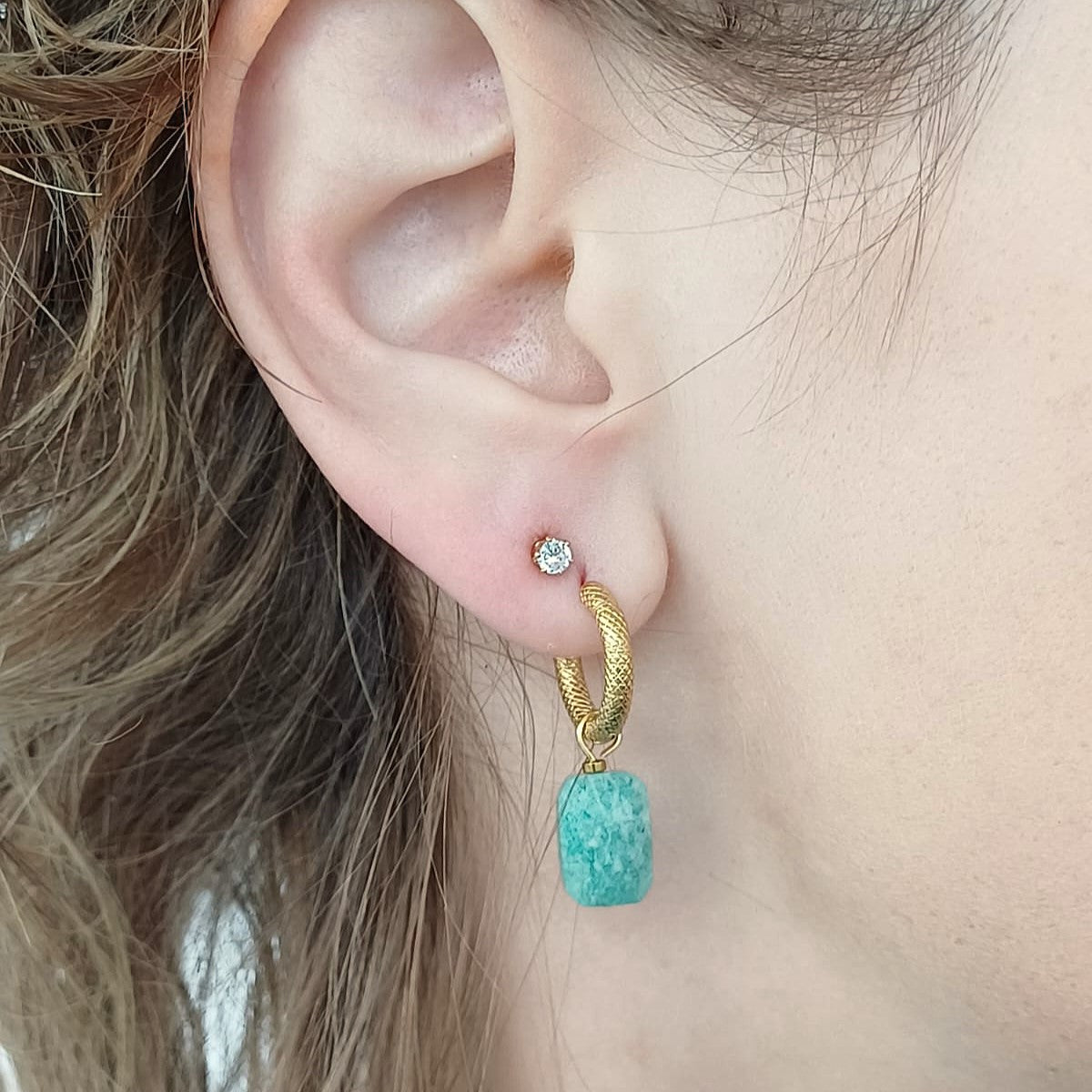 CreEZions oorbellen met Amazoniet