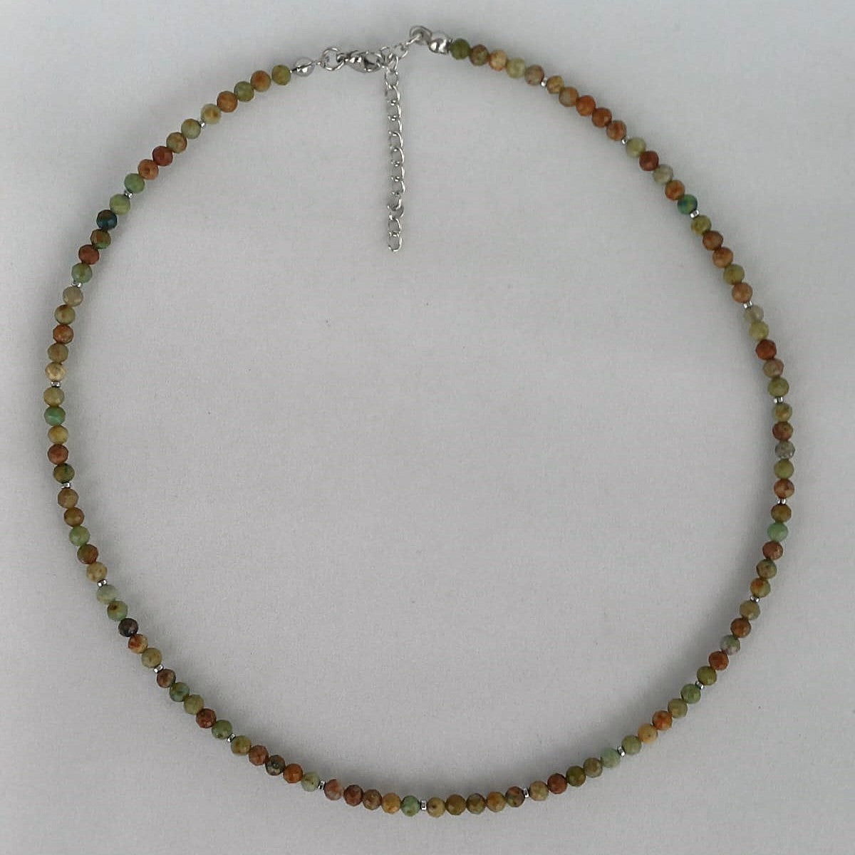 Dames ketting met chrysocolla en lapis lazuli