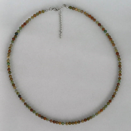 Dames ketting met chrysocolla en lapis lazuli