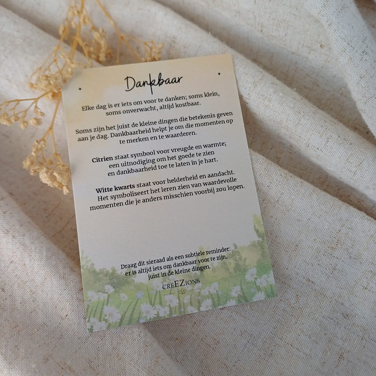 Dankbaar - Oorbellen met Citrien & Bergkristal