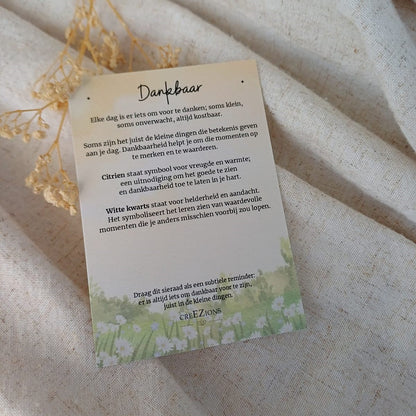 Dankbaar - Oorbellen met Citrien & Bergkristal