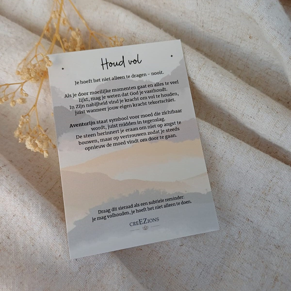 Houd vol - Oorbellen met Aventurijn