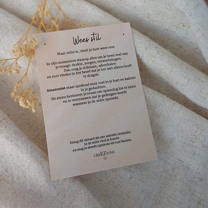 Wees stil - Oorbellen met Amazoniet