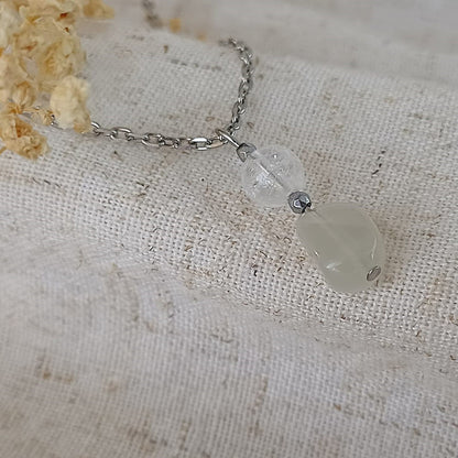 Light of the World - Ketting met Maansteen & Bergkristal