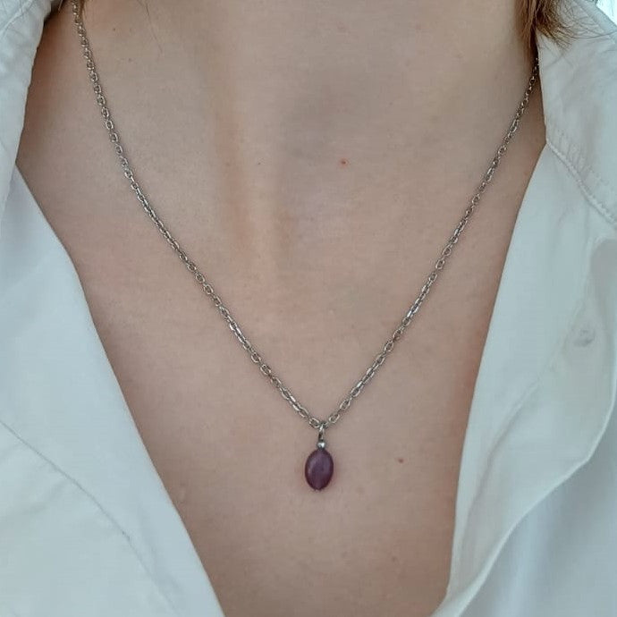 Faith over Fear - Ketting met Amethist