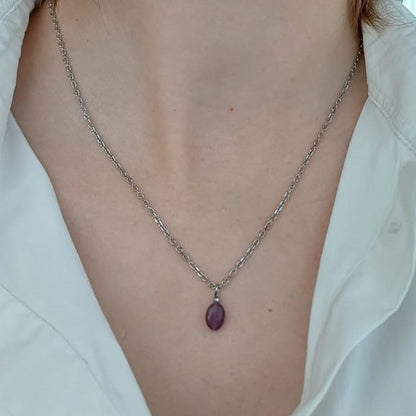 Faith over Fear - Ketting met Amethist