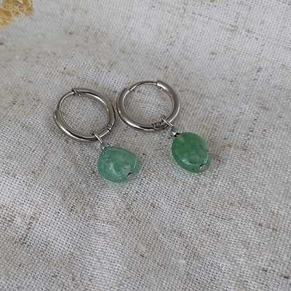 Houd vol - Oorbellen met Aventurijn