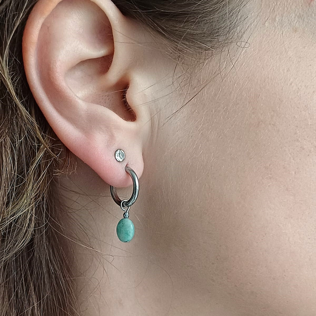 Wees stil - Oorbellen met Amazoniet