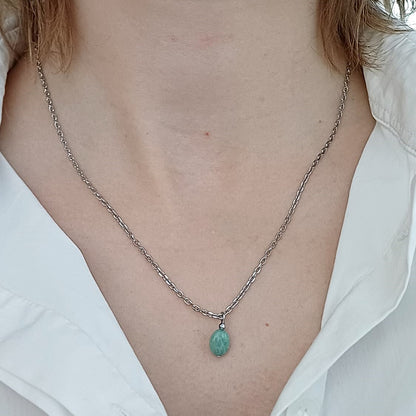 Wees stil - Ketting met Amazoniet