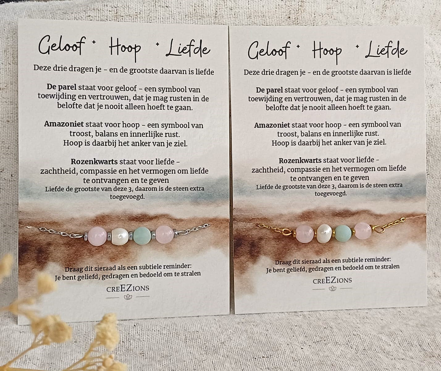 CreEZions geloof hoop en liefde armband