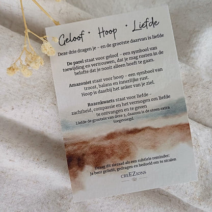 CreEZions geloof hoop en liefde armband