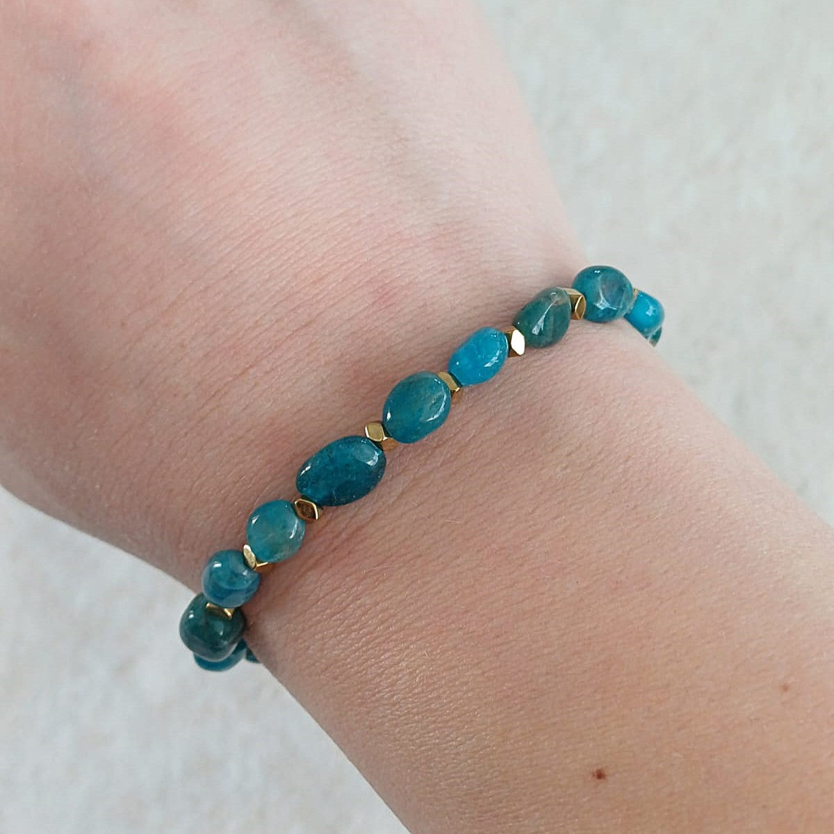 Apatiet armband met frisse blauwgroene tinten