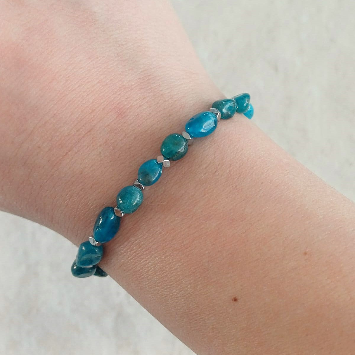 Apatiet armband met frisse blauwgroene tinten