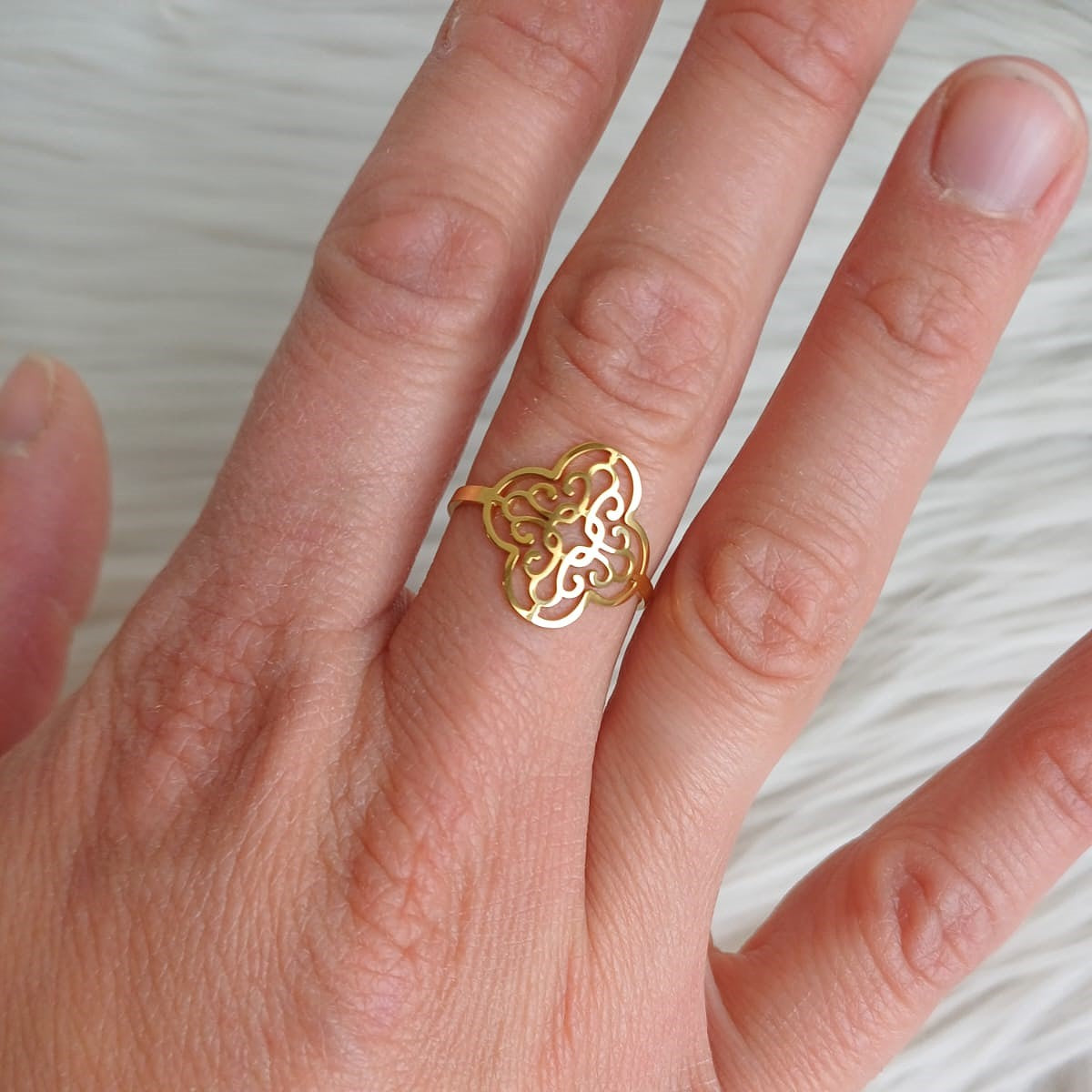 CreEZions RVS ring in boho stijl