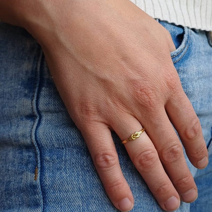 CreEZions RVS ring met knoopje