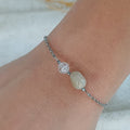 Light of the World - Armband met Maansteen & Bergkristal