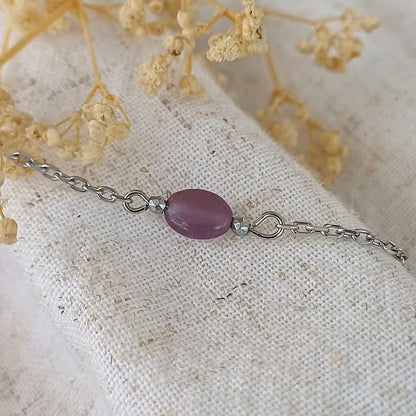 Faith over Fear - Armband met Amethist