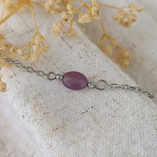 Faith over Fear - Armband met Amethist