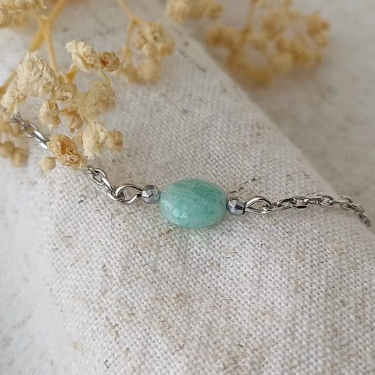 Wees stil - Armband met Amazoniet