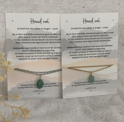 Houd vol - Ketting met Aventurijn