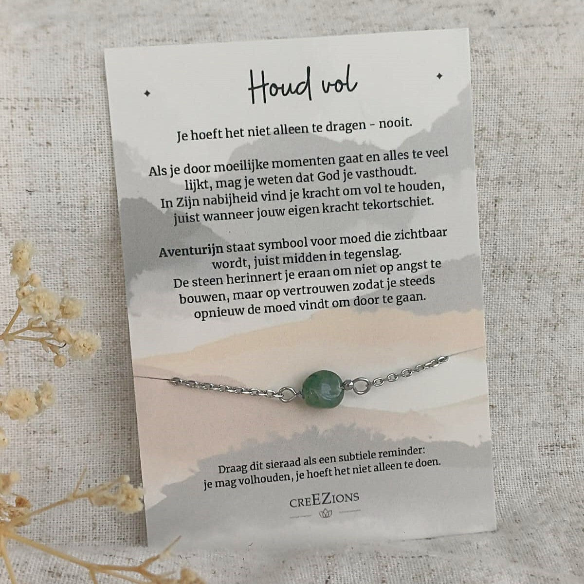 Houd vol - Armband met Aventurijn