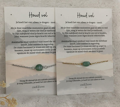 Houd vol - Armband met Aventurijn