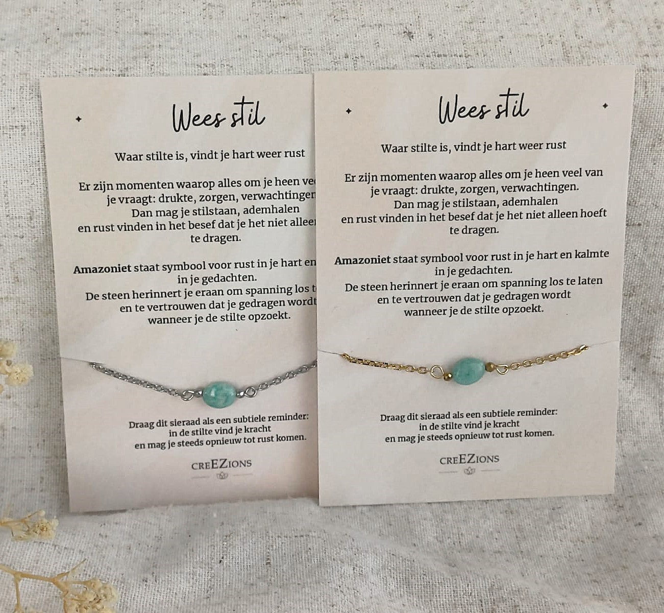 Wees stil - Armband met Amazoniet