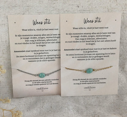 Wees stil - Armband met Amazoniet