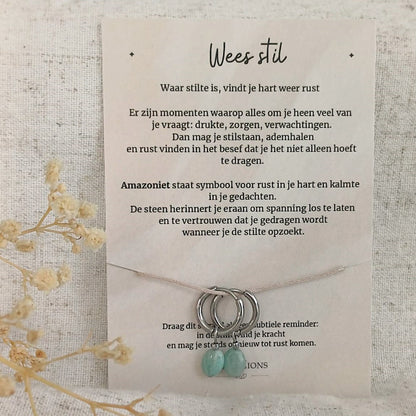 Wees stil - Oorbellen met Amazoniet
