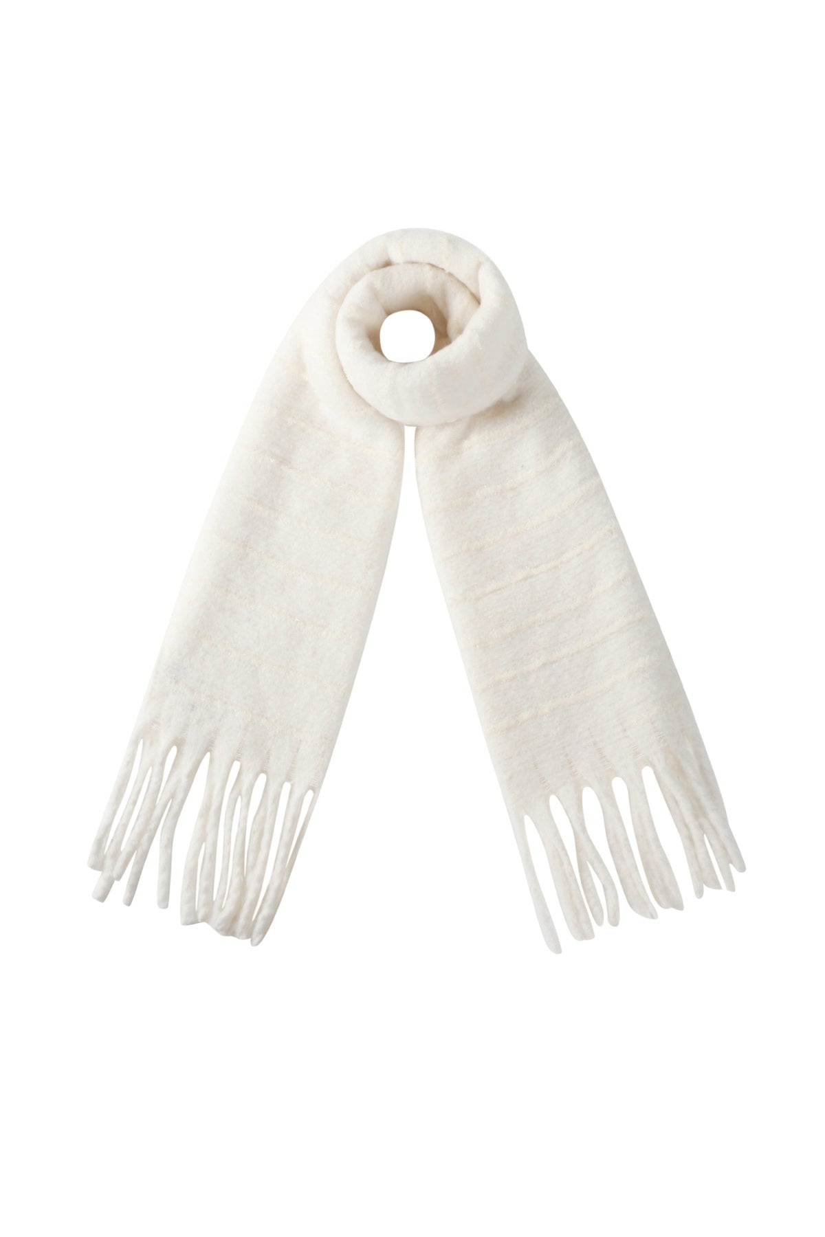 CreEZions dames sjaal wit gestreept