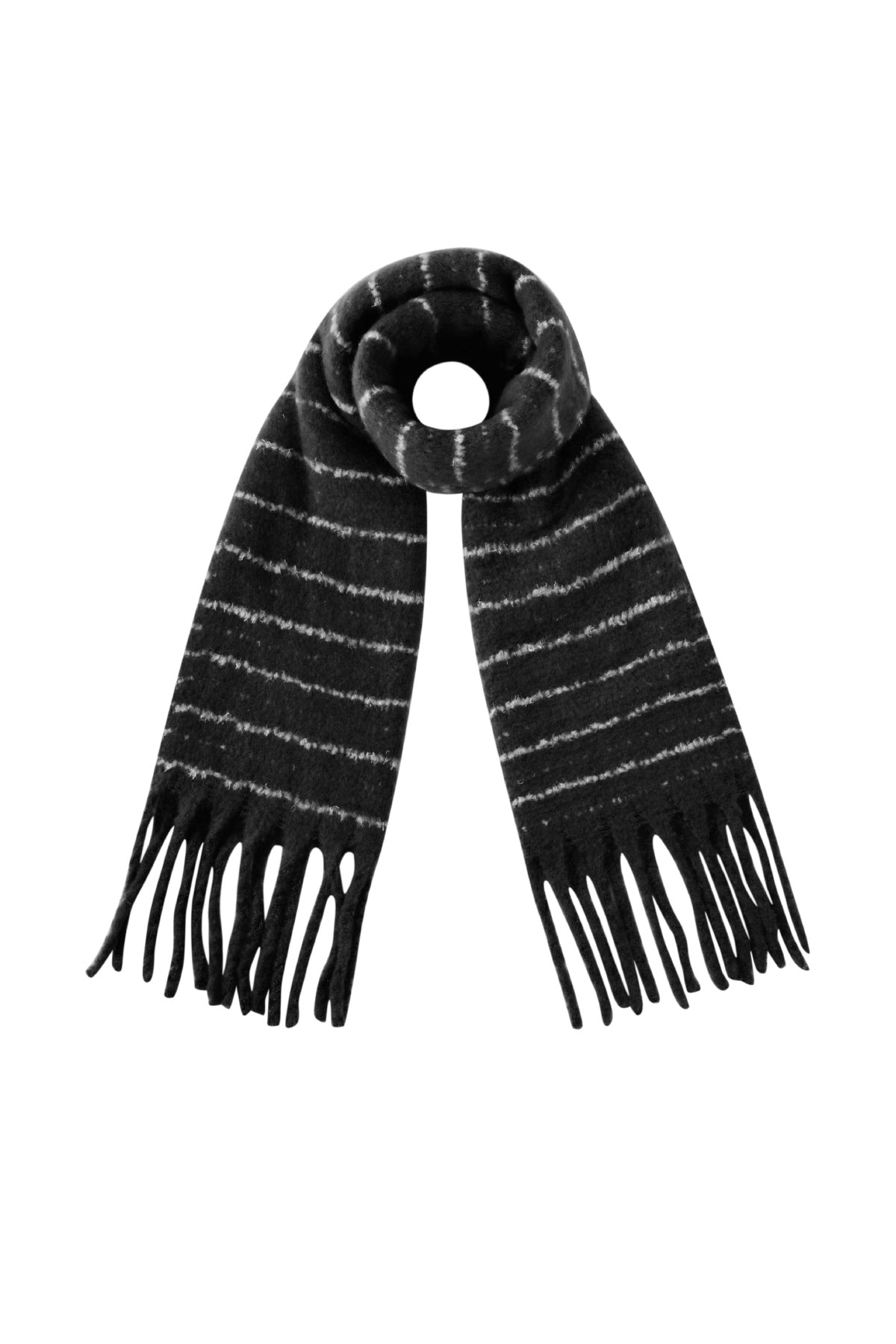 CreEZions dames sjaal zwart gestreept