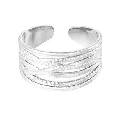 Gelaagde ring (zilver)